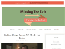 Tablet Screenshot of missingtheexit.com